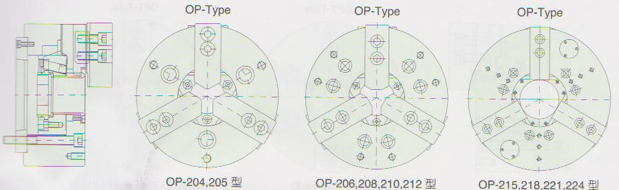 картинка 3-х кулачковый силовой патрон OP204-OP210 от G2R